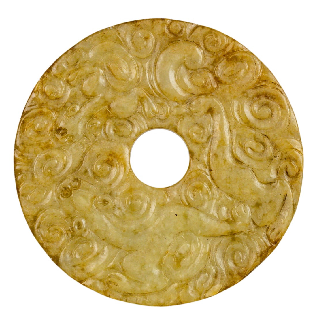 A Chinese jade bi disc (1 of 2)