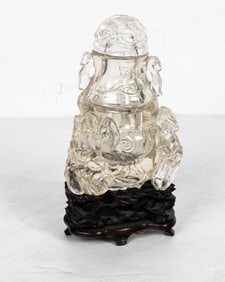 A Chinese rock crystal vase