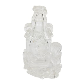 A Chinese rock crystal vase