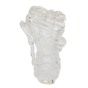 A Chinese rock crystal vase