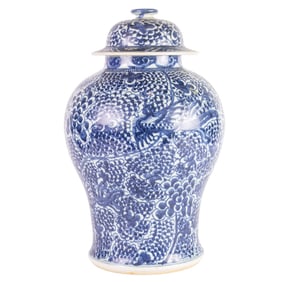 A Chinese blue and white baluster jar