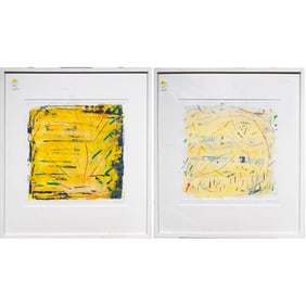 Monotypes, Abstracts in Yellow