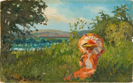 Painting, Woman with Parasol