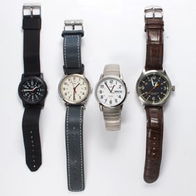 A group of four Timex watches