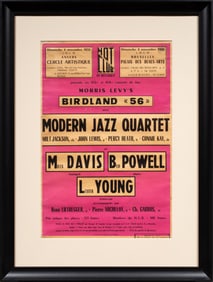 A jazz era Hot Club de Belgique poster, Morris Levy's Birdland 56 Modern Jazz Quartet: Milt Jackson,