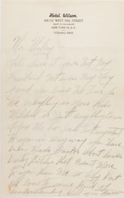 A rare Billie Holiday handwritten letter to her last husband, Louie Mackay