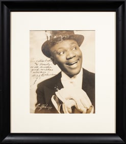 A signed press photo of Bill 'Bojangles' Robinson