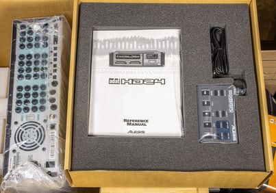 An Alesis ADAT HD24 XR 24-track hard disk audio recorder in box