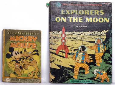 Two Children's books including 1932 Adventures of Mikey Mouse
