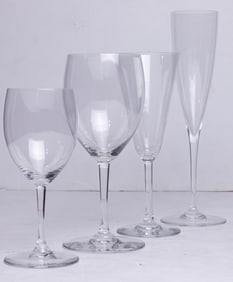 An assembled group of Baccarat glass stemware