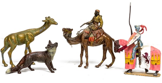 A group of four cold painted miniatures