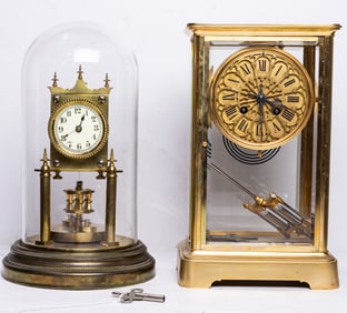 Two mantel clocks