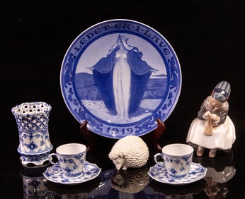 A group of Royal Copenhagen porcelain