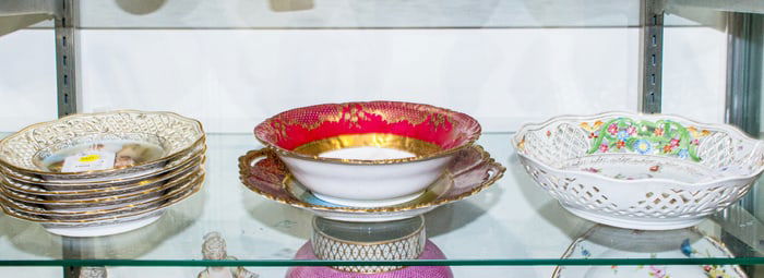 A group of mainly German porcelain
