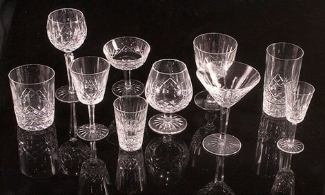 A suite of Waterford stemware in the Lismore pattern