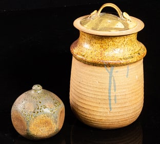 Two Modern studio pottery vessels