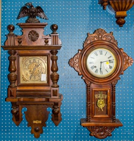 Two German wall clocks