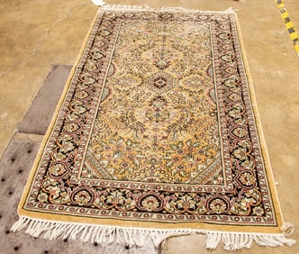 A Chinese floral carpet