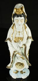 A Japanese Kutani figure of Kannon