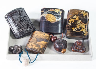 (lot of 4) Japanese inro