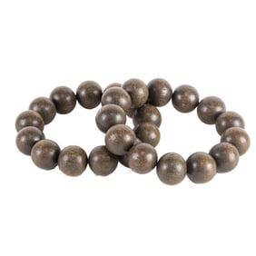 (lot of 2) Chinese aloeswood prayer bead bracelets