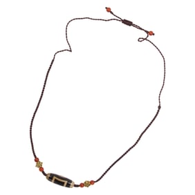 A Tibetan Dzi bead