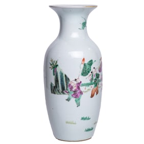 A Chinese famille rose vase
