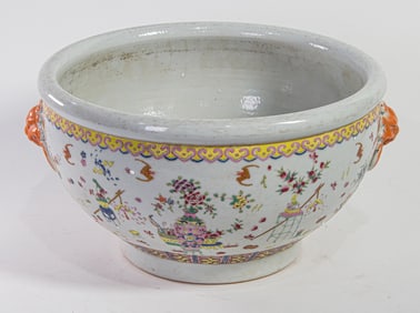 A Chinese famille rose jardiniere
