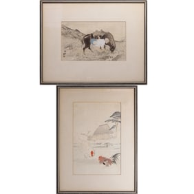 (lot of 2) Japanese woodblock prints