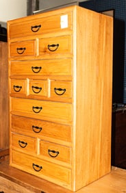 A Japanese hardwood drawer