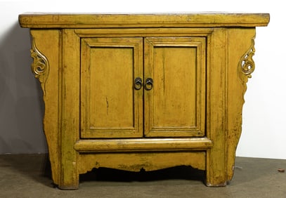 A Chinese hardwood side cabinet