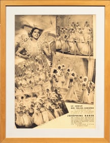 A facsimile of a Josephine Baker Le Jubilé des Folies-Bergère poster
