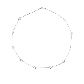 Diamond and 14k White Gold Necklace, with GGA Report