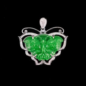 Chinese Jadeite 'Butterfly' Pendant
