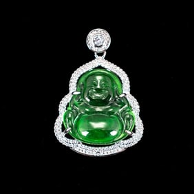 Chinese Jadeite 'Buddha' Pendant