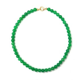 Chinese Jadeite Bead Necklace