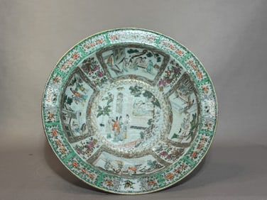 Chinese Large Famille Verte Porcelain Bowl