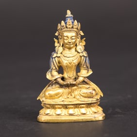 Mini Bronze Figure of Buddha