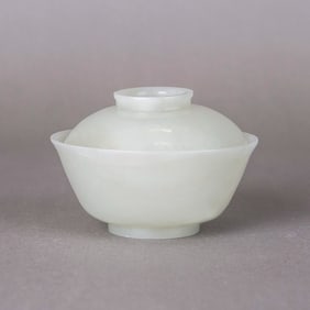 A White Jade Bowl and Cover