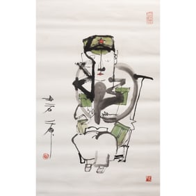 Shi Hu (1942-2023) - Chinese Painting of Figure