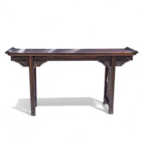A Mixed Zitan Hardwood Altar Table, Qing Dynasty