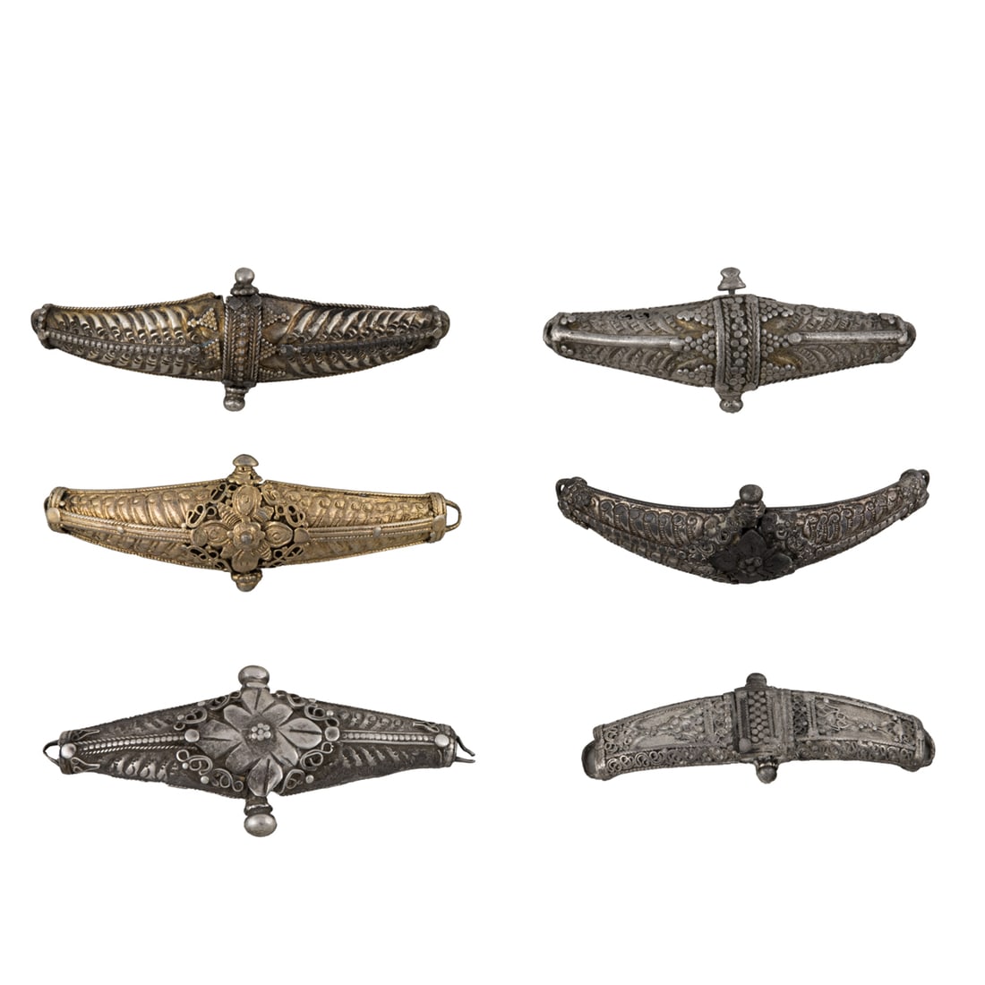 (lot of 6) Sri Lankan silver clasps (1 of 2)