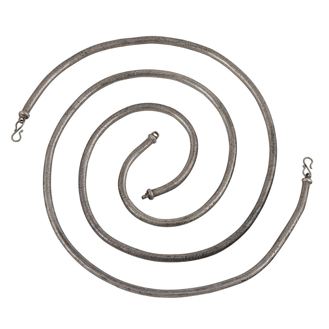 (lot of 2) Indian silver necklaces (1 of 2)