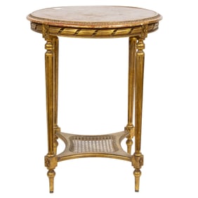 A French gilt salon table
