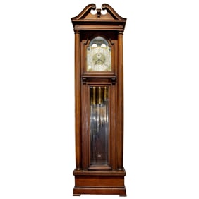 A J.J. Elliot and Walter Durfee Tiffany & Co. mahogany tall case grandfather clock