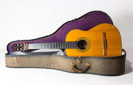 A contemporary classic acoustic guitar made by Bill De Lap