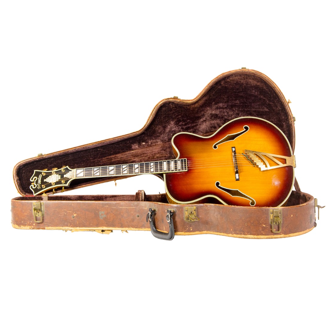 A D'Angelico New York "New Yorker" Guitar: A D'Angelico New York "New Yorker" Guitar, with hard case. This property is being sold at public auction as provided by Internal Revenue Code section 6335. Only the right, title, and interest of the H