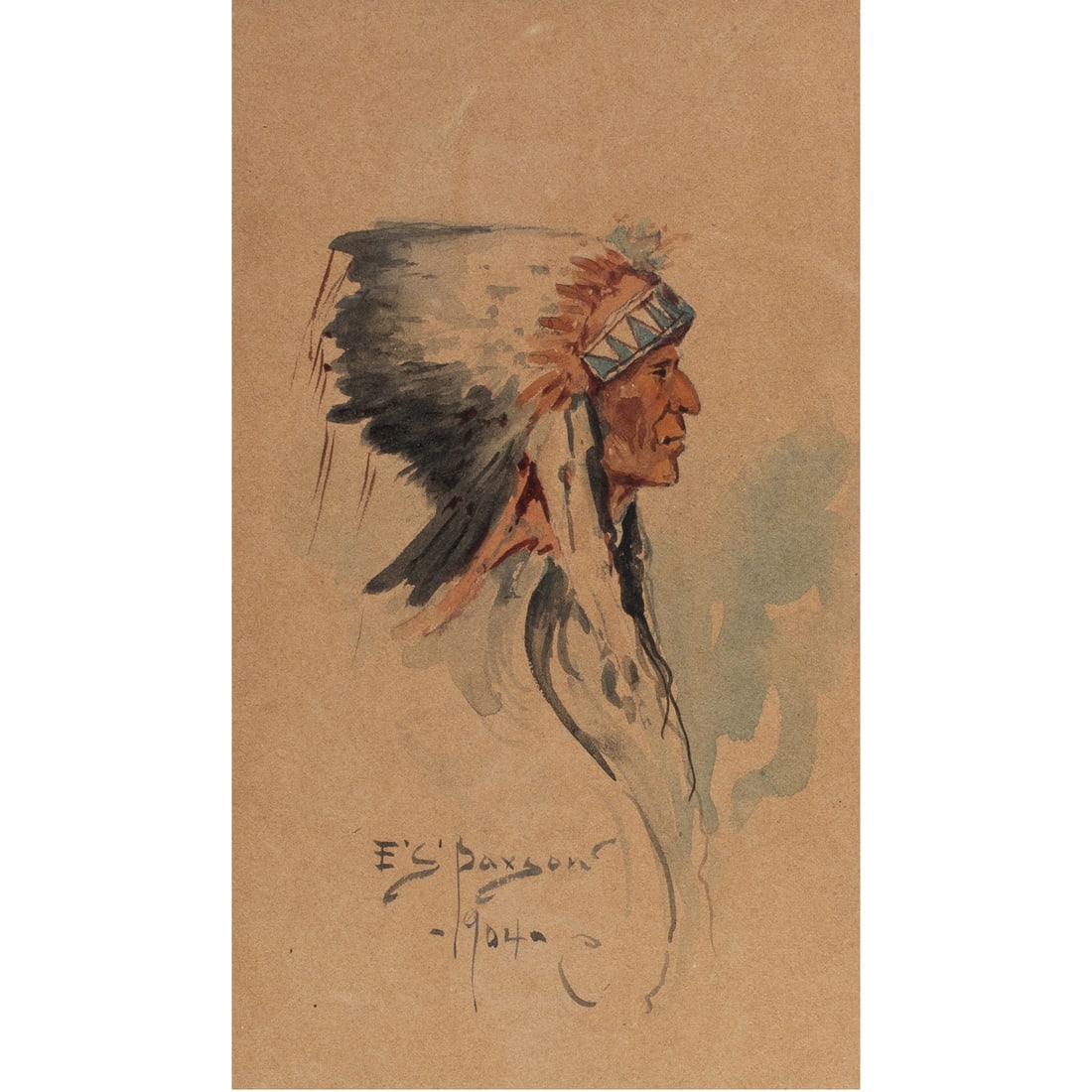 Watercolor, Edgar Samuel Paxson (1 of 5)