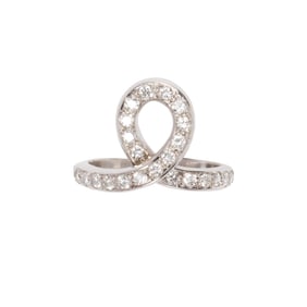 A diamond and platinum ring