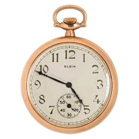 A 14k gold Elgin pocket watch